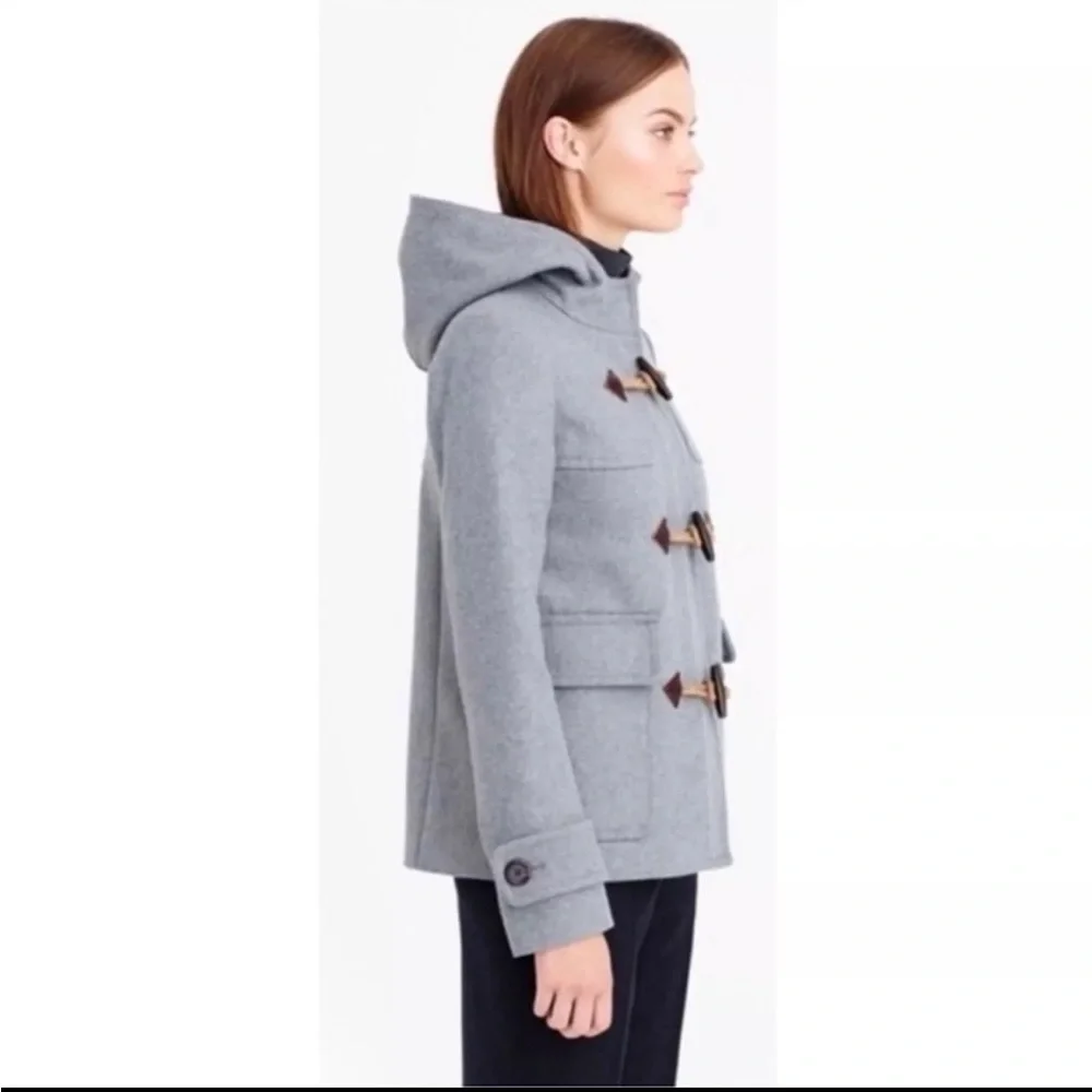 J. Crew gray classic duffle coat with toggles Size 12 - Picture 14 of 16